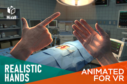 Realistic Hands - animated for VR