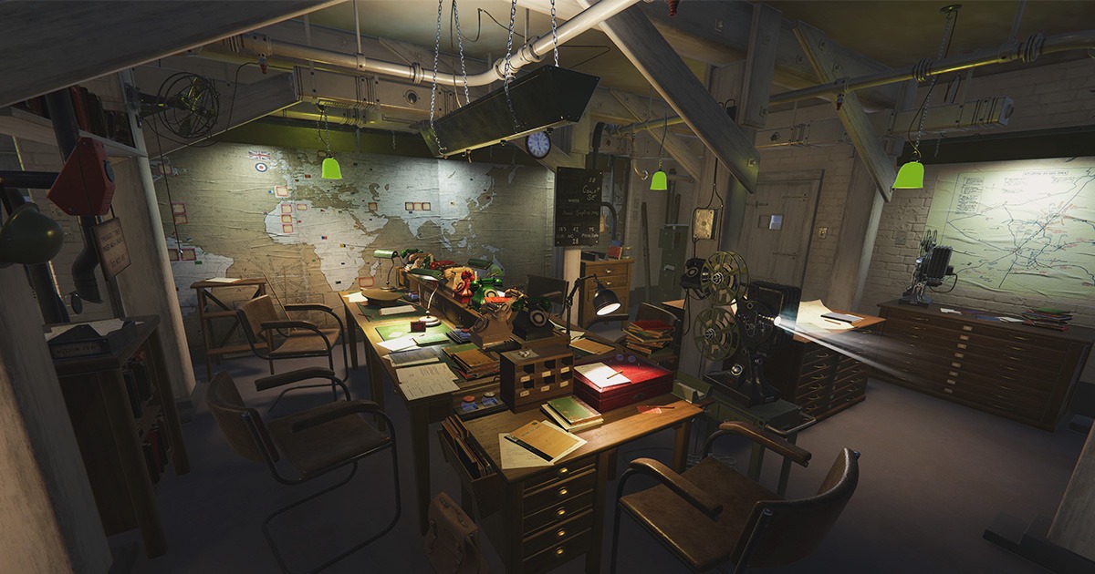 WW2 Command Room – Modular Military Interior Environment