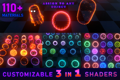 Hologram Shaders 3 in 1 (Fire, Shield, Frozen)