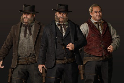 Western Character Joseph - Huckster Gambler Attendant Cowboy Wild West RPG Man