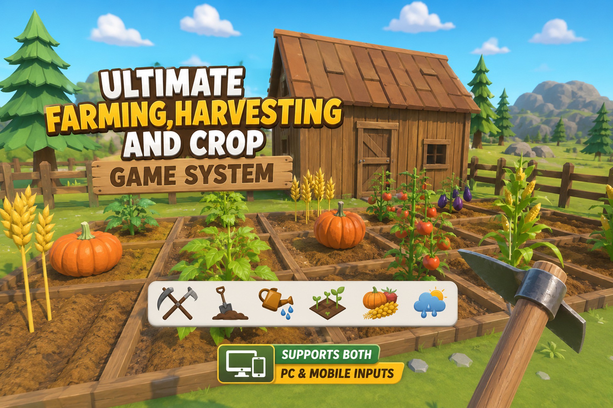 Ultimate Farming, Harvesting and Crop Game System – PC & Mobile Ready