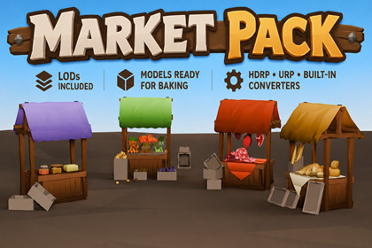 Medieval Market & Props Pack - Mini World Studio