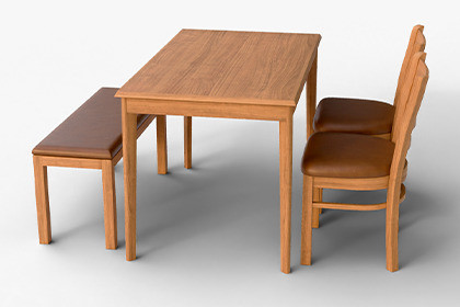 Dining Table Set with Chairs & Bench