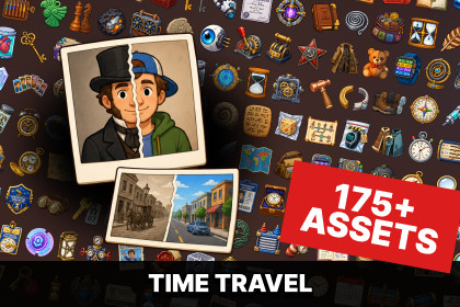 Time Travel Timeline Chronology Historical Era Technology Icons Pack