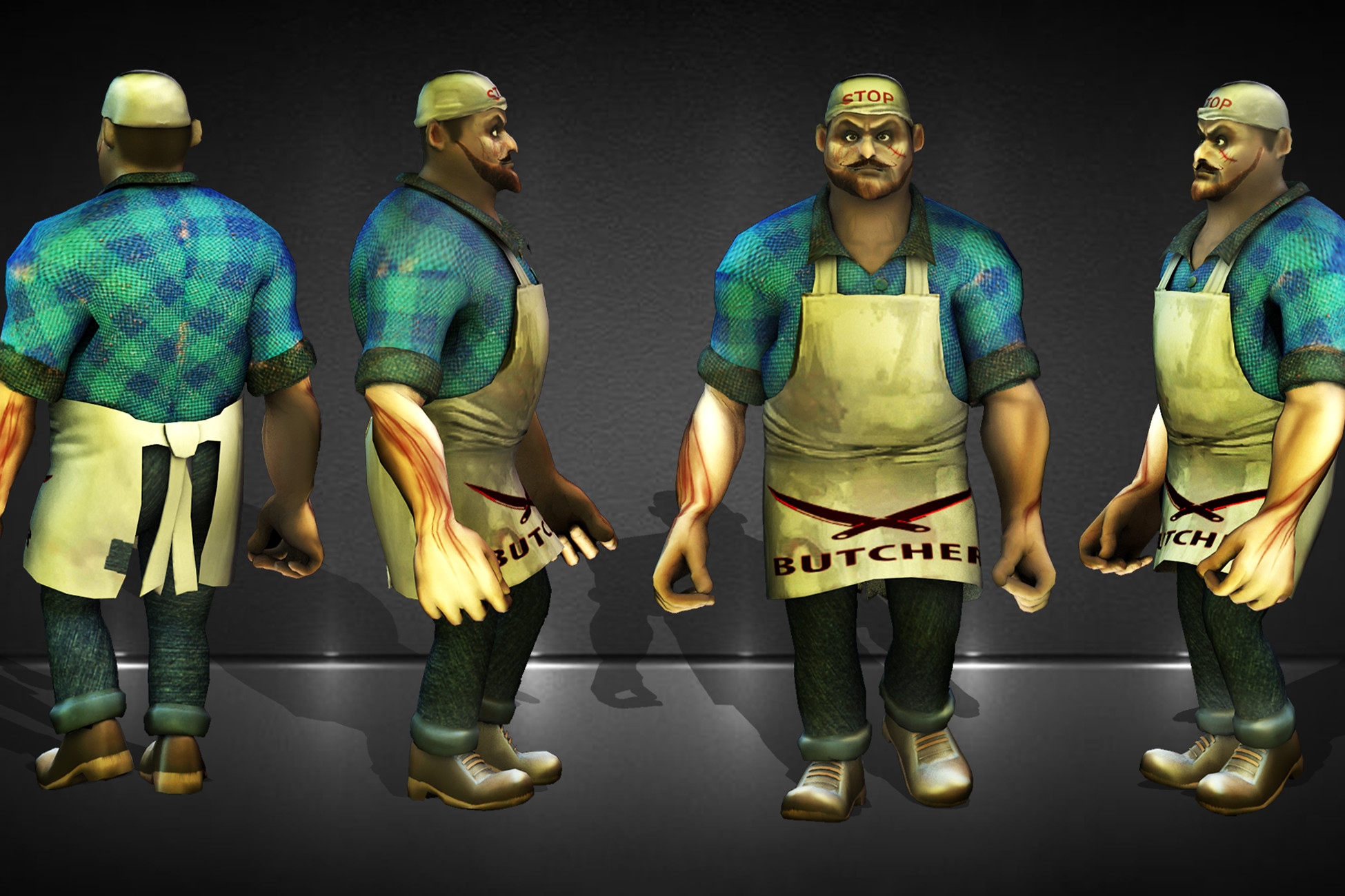 Scary Butcher Character Unity Asset Store
