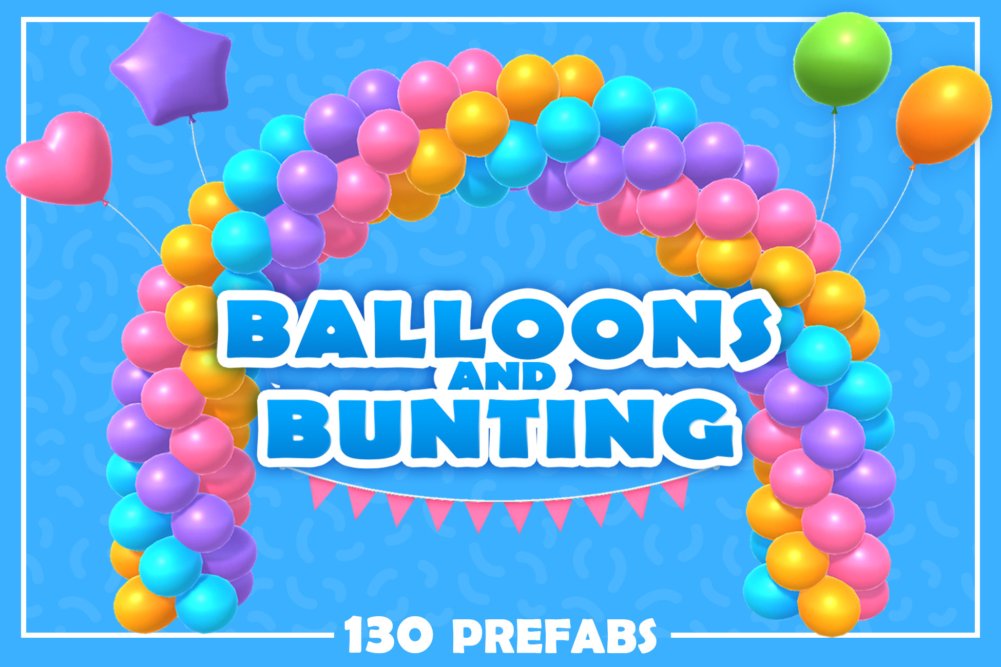 Unity Ballon Party Props - Balloons & Bunting | 3D Props | Unity Asset Store