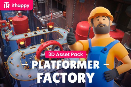 Platformer 15 Factory - Low Poly 3D Models Pack