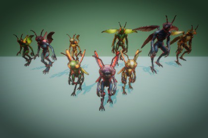 Fantasy Monster Evolution Pack 07-08–09 – Game Ready Creatures | PixeliusVita