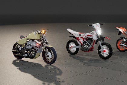 Low Poly Motorbike Pack
