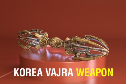 Ancient 9-Pronged Vajra (Gu-go-jeo) with 8-Makara Design