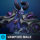 Modular Fantasy Stylized Vampire Male Hero