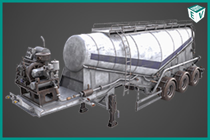 Dusty Cement Trailer 01 White