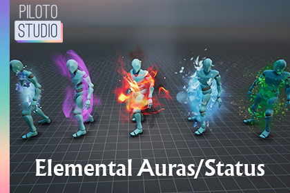 Stylized Elemental Auras/Status VFX