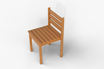 Realistic Wooden Chair | Game-Ready 3D Furniture Model for Unity