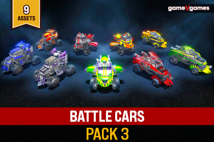 Battle Cars Pack 3 - Animated