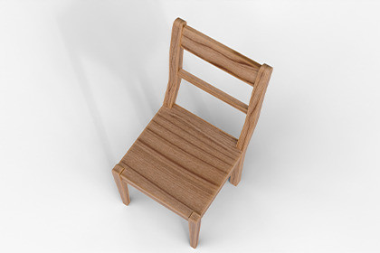 Game Ready Wooden Chair with PBR Textures