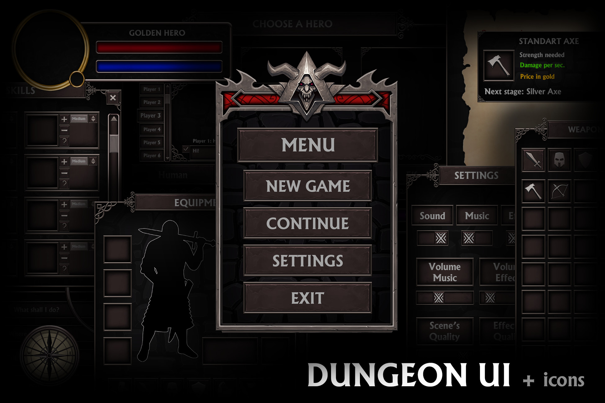 Dungeon GUI | 2D GUI | Unity Asset Store