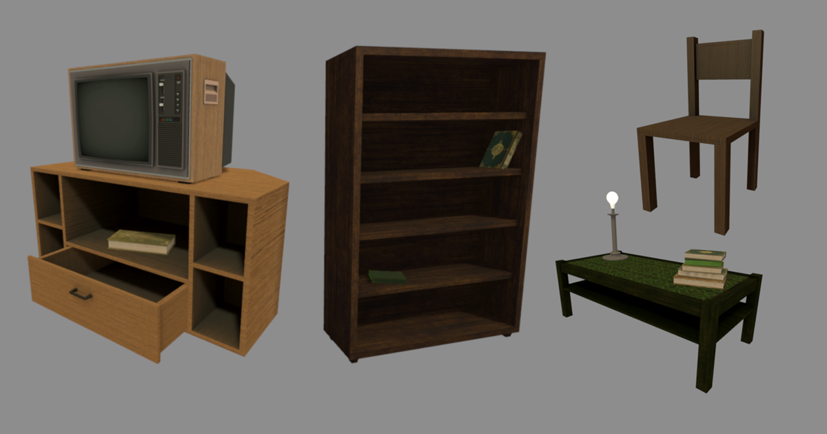 DS Furniture Pack 01 3D Furniture Unity Asset Store