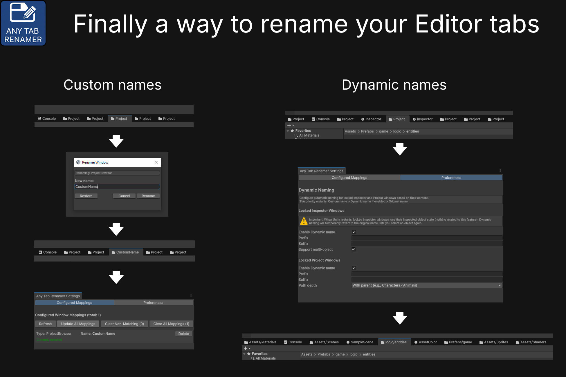 Any Tab Renamer | Utilities Tools | Unity Asset Store