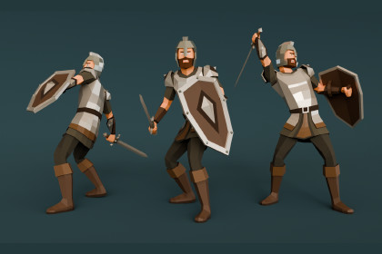 Medieval Warrior Ultra Low-Poly