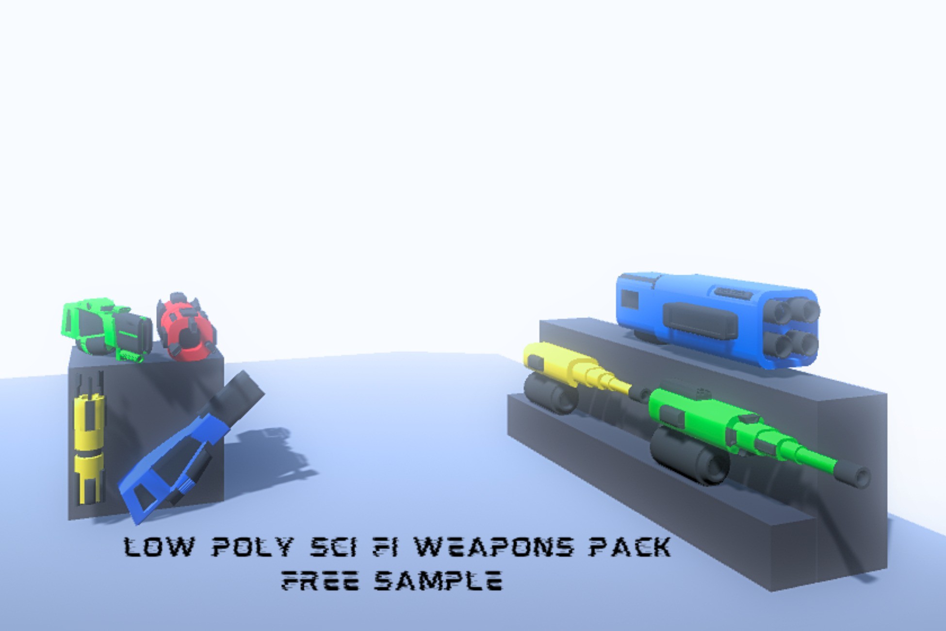 Low Poly Sci Fi Weapons Pack (Free Sample) | 3D Guns | Unity Asset Store