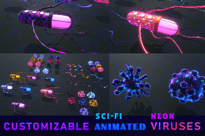 Neon Cyber Viruses