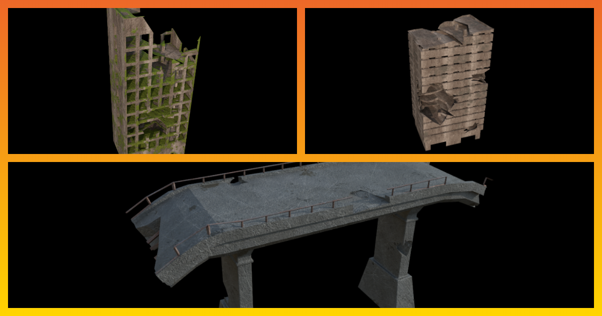 Modelar Ruinas Unity Urban Ruins | 3D Urban | Unity Asset Store