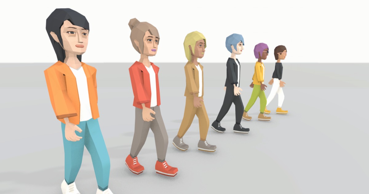 Minimal Poly Women | 3D Humanoids | Unity Asset Store