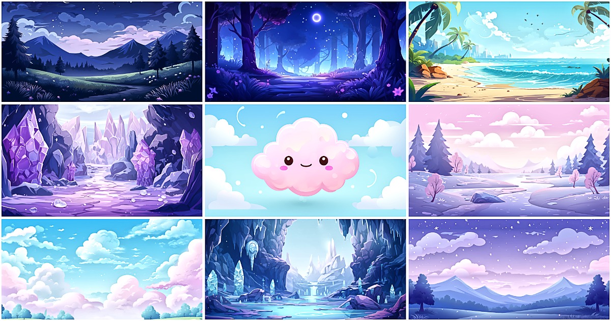 BACKGROUND - Simple Dream 1 | 2D Environments | Unity Asset Store