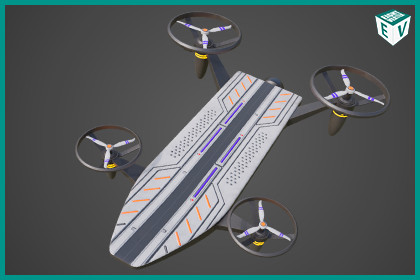 Sci Fi Hoverboard 10 URP HDRP Textures