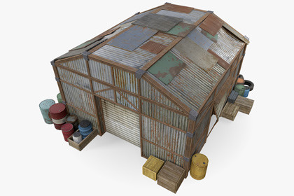 Post-Apocalyptic Industrial Hangar