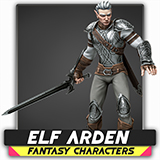 Elf Arden - Stylized Medieval Elven Warrior - Animated RPG Character Hero - #56