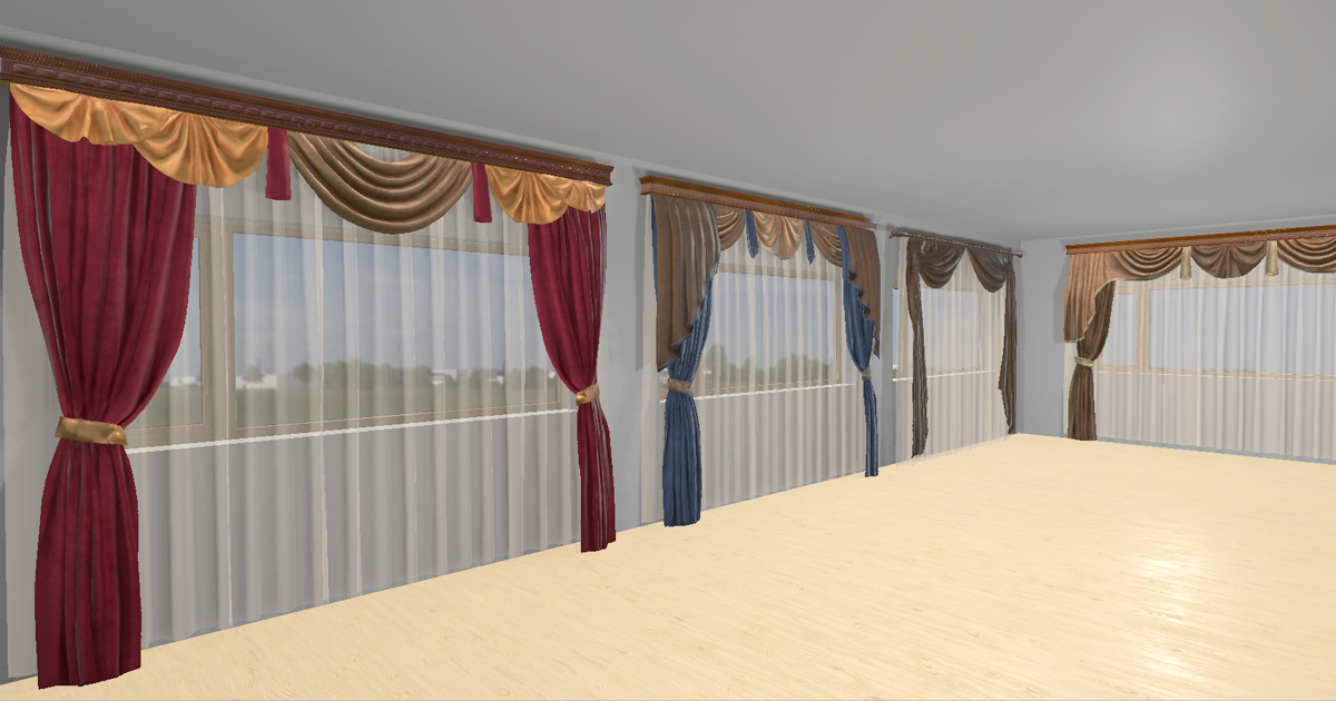 Unity Decore Curtains_100_pack Vol.1 | 3D ์ธํ
๋ฆฌ์ด | Unity Asset Store