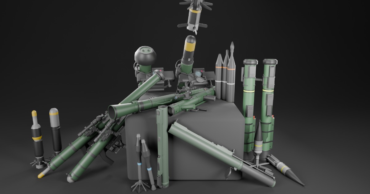 Launcher In Package Low poly Grenade Launchers.2 | 3D Guns | Unity Asset Store