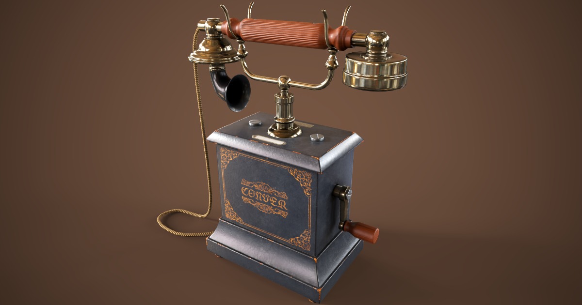 Unity Telephone Old vintage telephone | 3D Electronics | Unity Asset Store