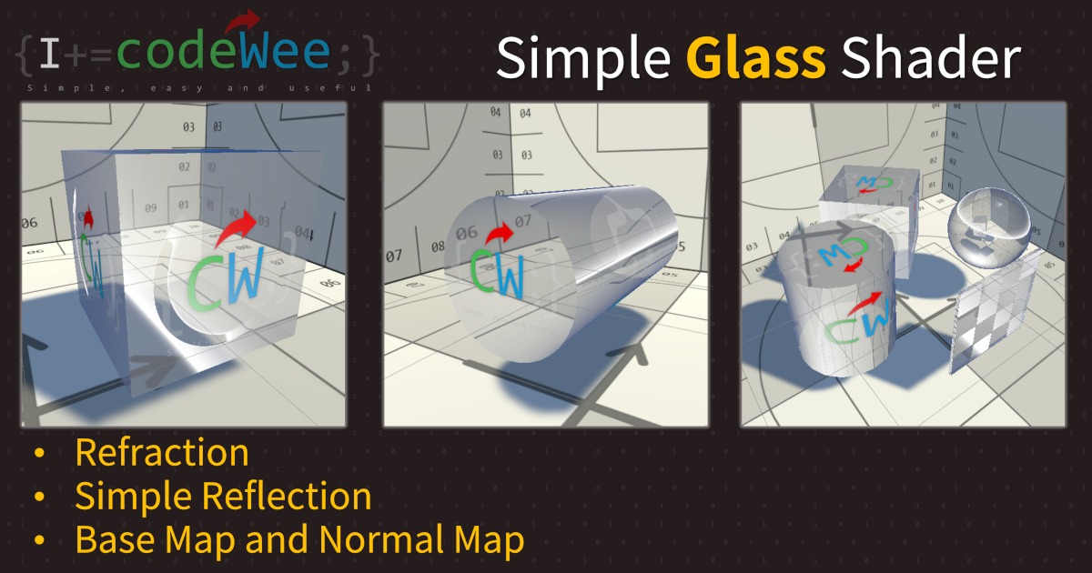 Simple Shaders Unity Simple Glass Shader(Built-In) | VFX Shaders | Unity Asset Store