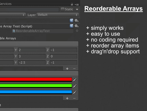 Reorderable Arrays in Inspector | GUI Tools | Unity Asset Store