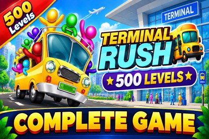 Terminal Rush - 3D Bus Puzzle Template