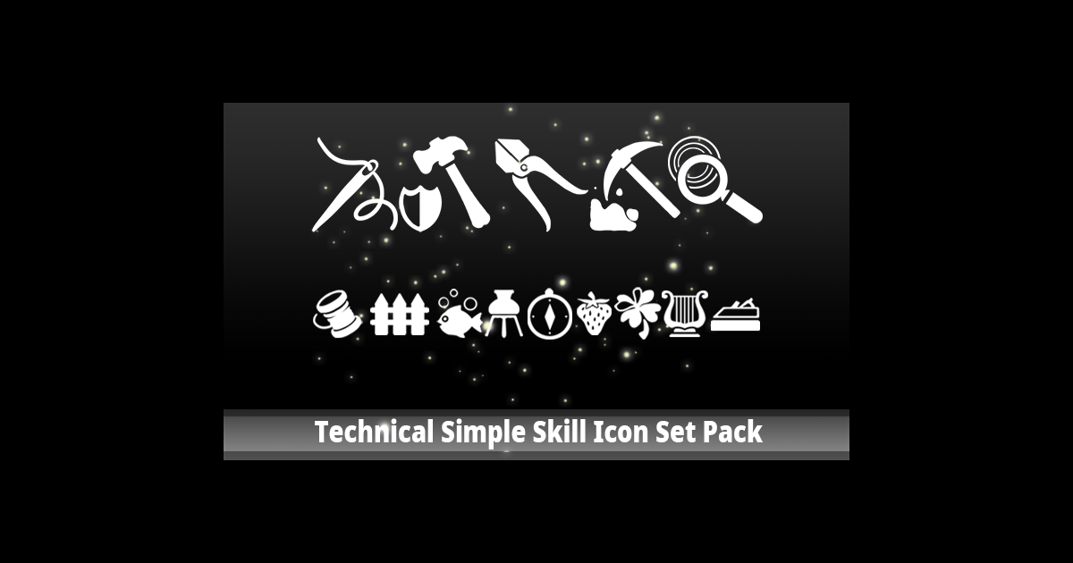Technical Simple Skill Icon Set Pack | 2D Icons | Unity Asset Store