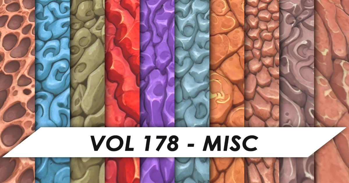 Stylized Textures - Vol 178 - Misc | 2D Textures & Materials | Unity ...