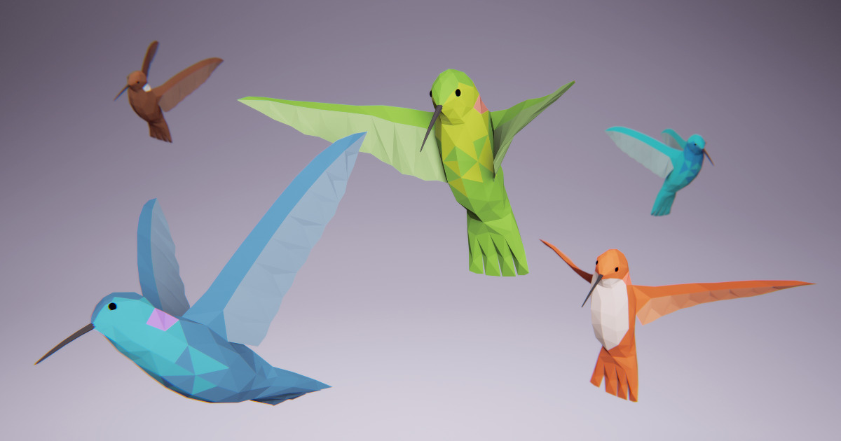 Low Poly Bird: Hummingbird | Characters | Unity Asset Store
