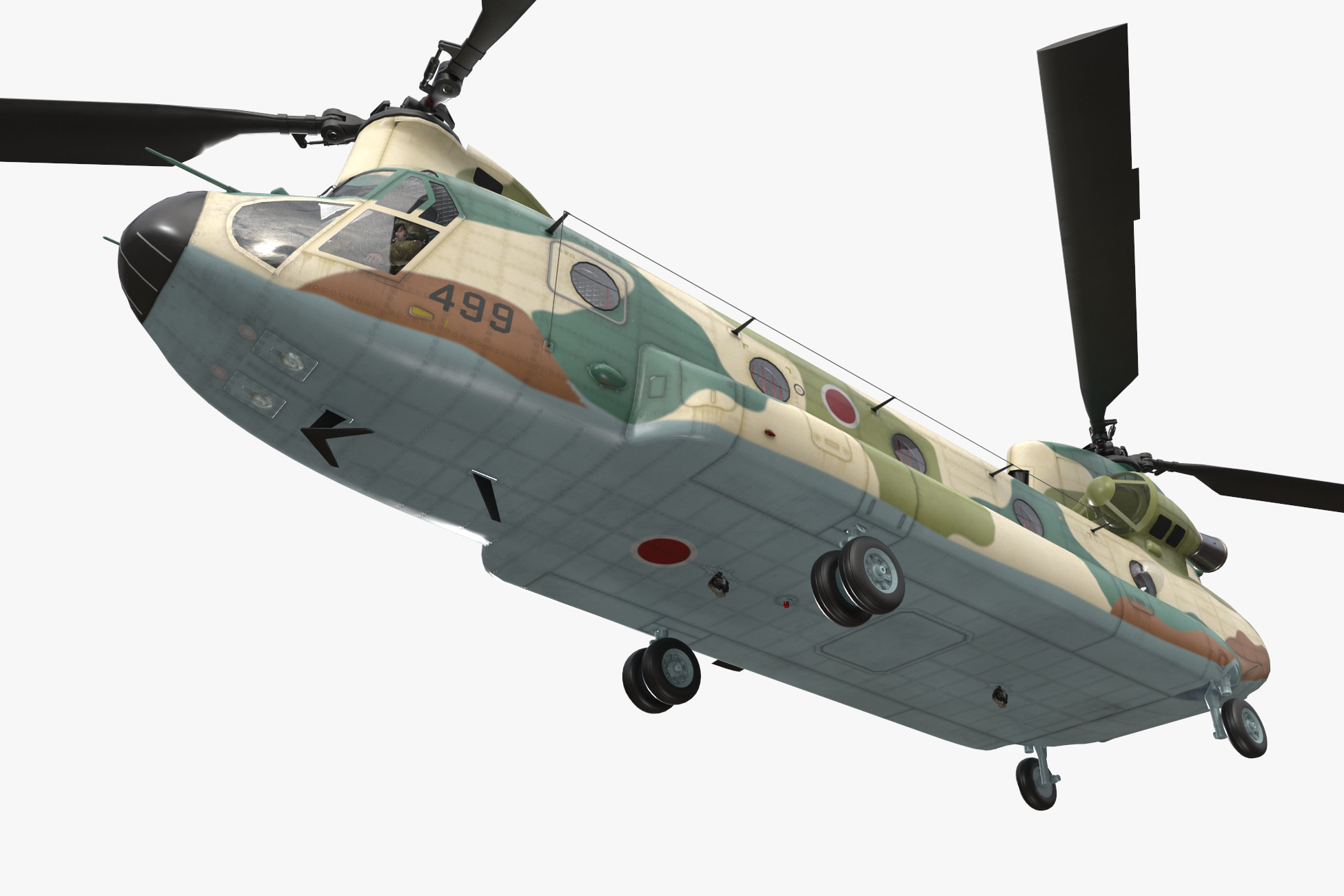 CH-47J Chinook JASDF Basic Animation | 3D Air | Unity Asset Store