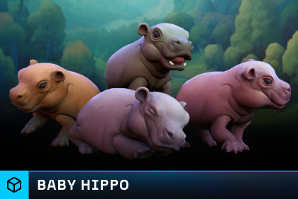 Stylized Baby Hippo