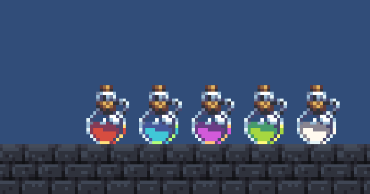 Pixel Potions (with Animation) | 2D Environments | Unity Asset Store