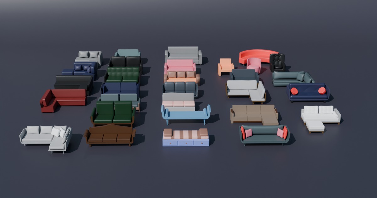 Unity Rendering Sofa sofas | 3D Furniture | Unity Asset Store