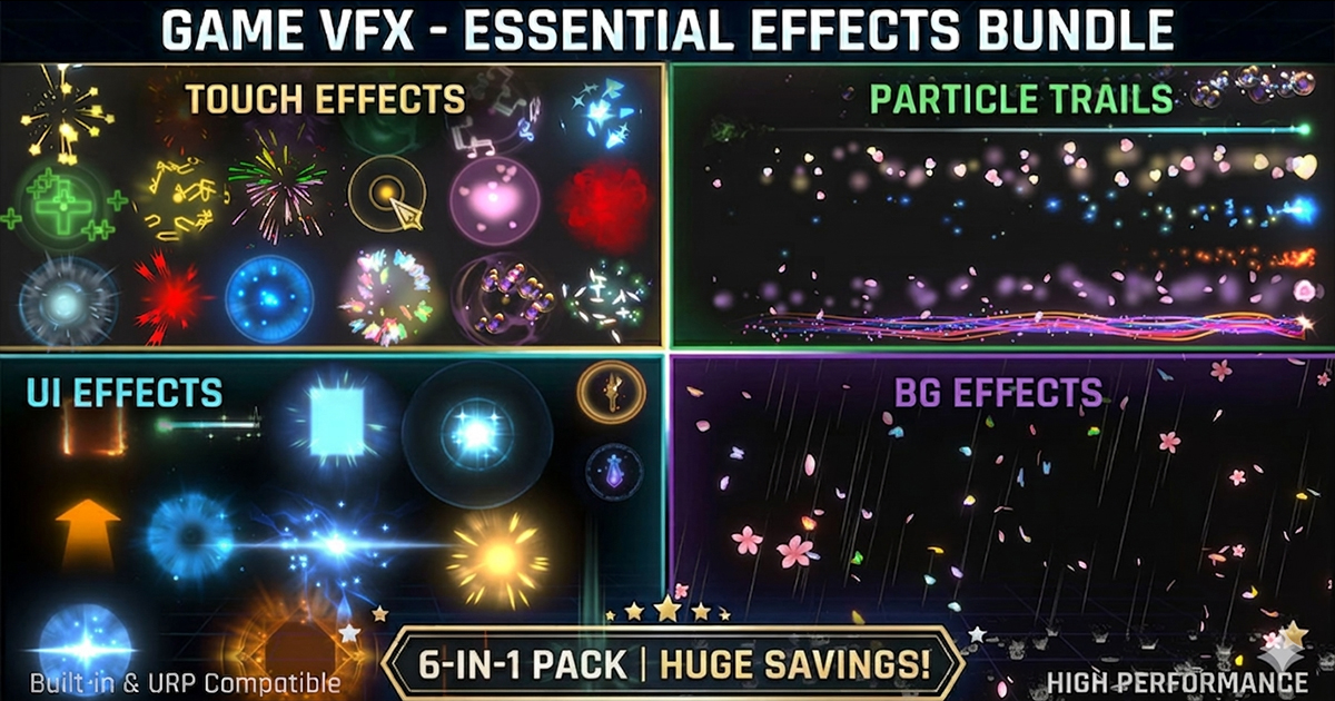 Game VFX - Essential Effects Bundle | VFX Particles | Unity Asset Store
