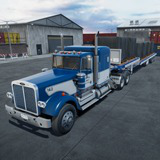 80s Semitruck dropdeck trailer