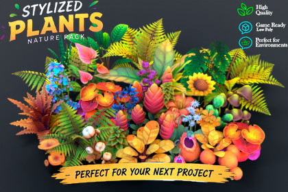 Stylized_Plants_Flowers_Mushrooms