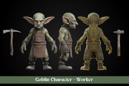 Stylized Goblin Character - Worker