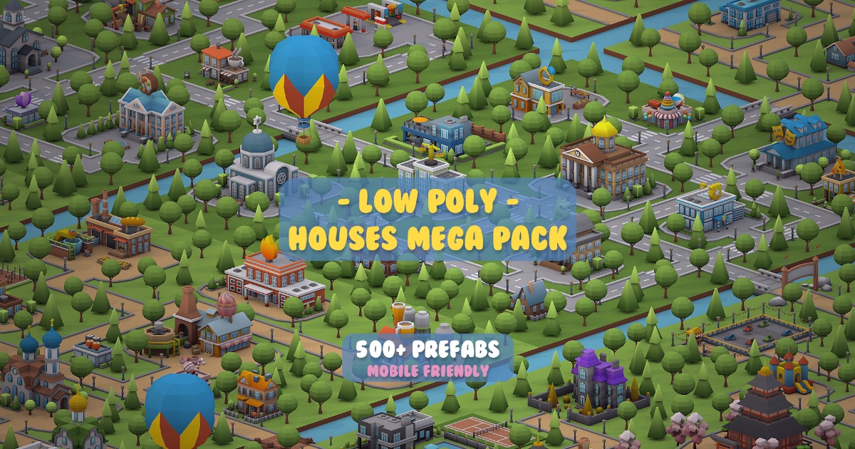 Low Poly Houses Mega Pack | 3D Environments | Unity Asset Store